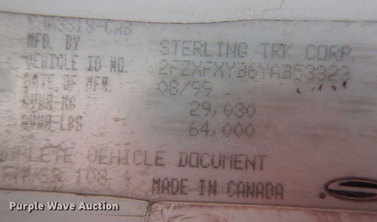 image for item JK9361 2000 Sterling L-Line  semi truck