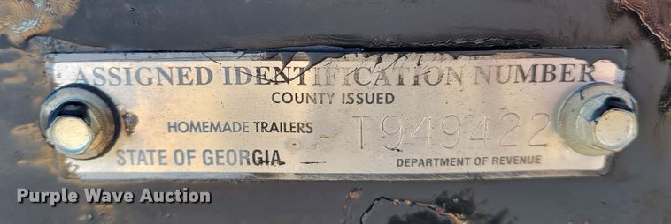 image for item KH9835 1989 Shop built  equipment trailer