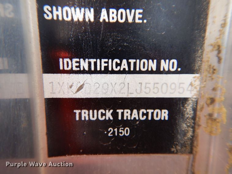 image for item KN9967 1990 Kenworth T600  semi truck