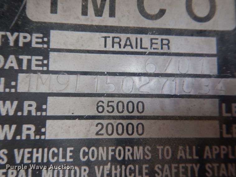 image for item KP9206 2001 Imco  walking floor trailer