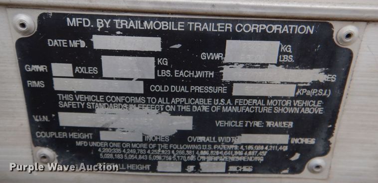 image for item KP9207 2000 Trailmobile  walking floor trailer