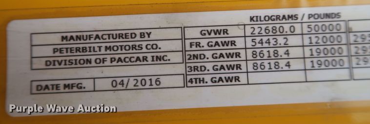 image for item KR9820 2017 Peterbilt 579  semi truck