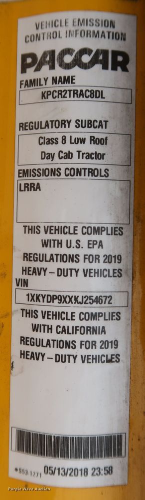 image for item KR9823 2019 Kenworth T680  semi truck