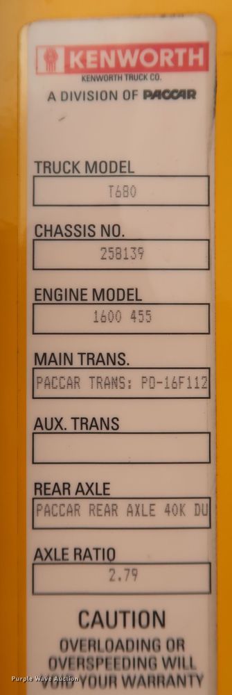 image for item KR9825 2019 Kenworth T680  semi truck