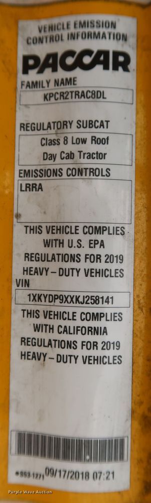 image for item KR9826 2019 Kenworth T680  semi truck