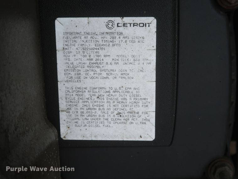 image for item KR9829 2015 Freightliner Cascadia 125  semi truck