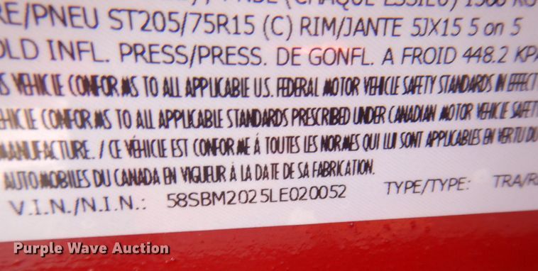 image for item DM5428 2020 East Texas  equipment trailer