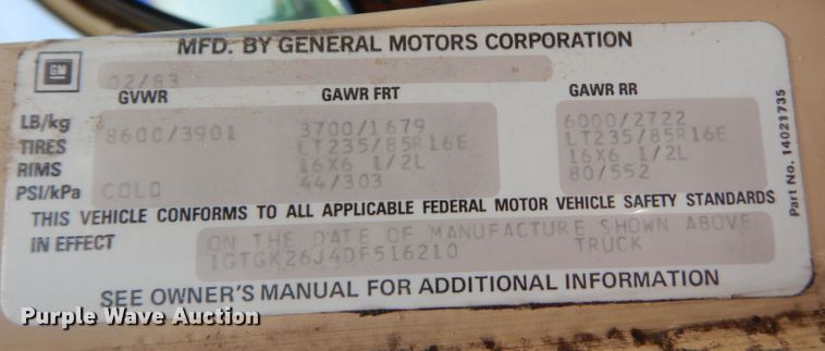 image for item DN1499 1983 GMC Suburban 2500  SUV