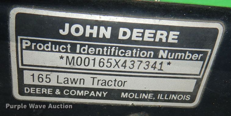 image for item DT9872 John Deere 165 Hydro  lawn mower