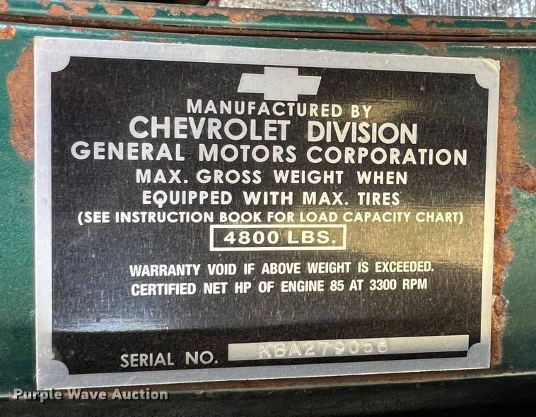 image for item IG9420 1952 Chevrolet 3100  pickup truck