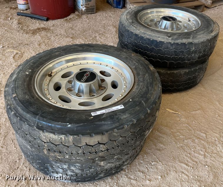 image for item IG9477 (4) 245/70R19.5 tires and wheels