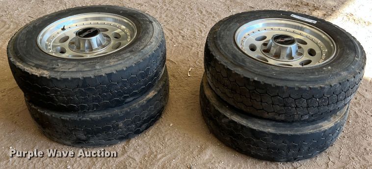 image for item IG9477 (4) 245/70R19.5 tires and wheels