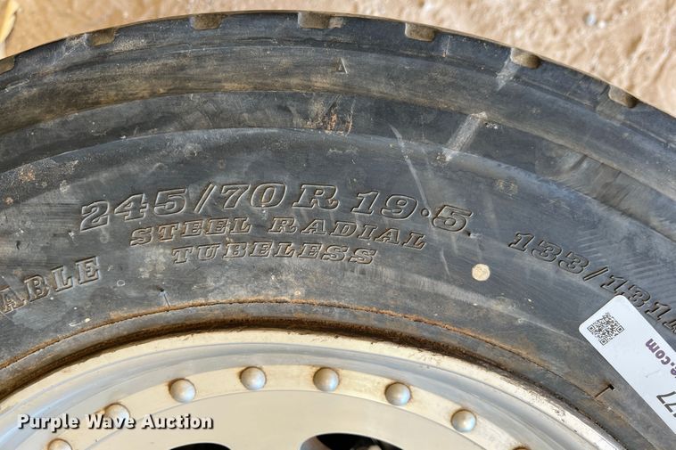 image for item IG9477 (4) 245/70R19.5 tires and wheels