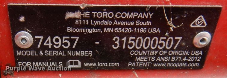 image for item IM9967 2016 Toro Z Master Commercial  ZTR lawn mower