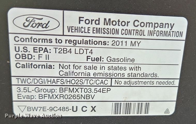 image for item JM9128 2011 Ford F150  SuperCrew pickup truck