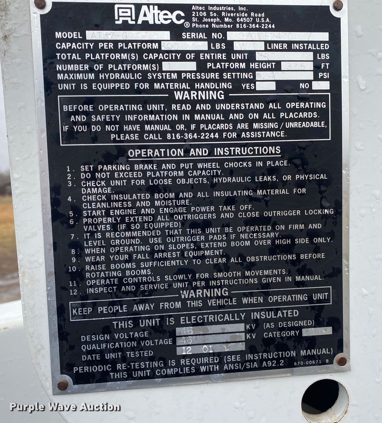 image for item JN9245 2002 Ford F550  bucket truck