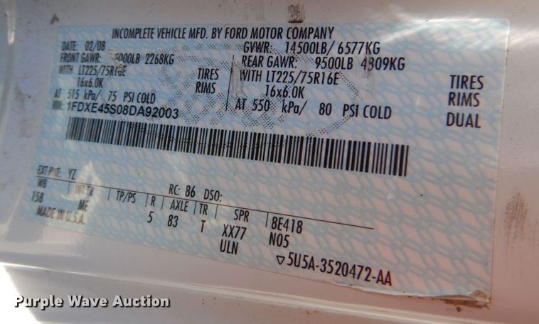 image for item JS9548 2009 Ford E450 Super Duty  shuttle bus