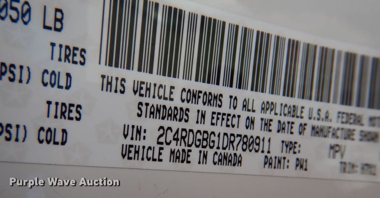 image for item JS9554 2013 Dodge Grand Caravan  handicap accessible van