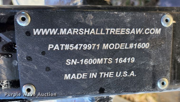 image for item KC9501 Marshall 1600  skid steer tree saw