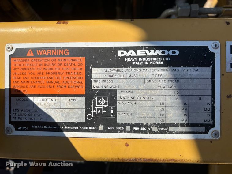 image for item KG9777 Daewoo G40S  forklift