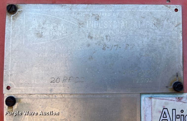 image for item KG9886 1987 Al-jon  car crusher