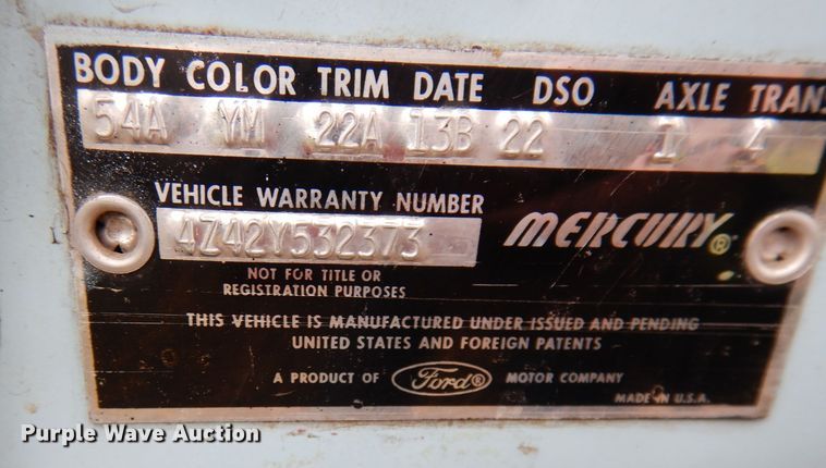 image for item KM9638 1964 Mercury Monterey