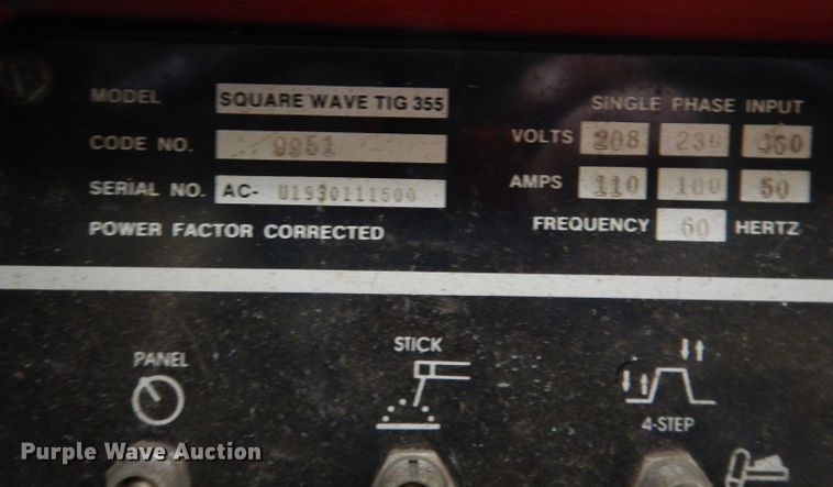 image for item KN9990 Lincoln Square Wave TIG-355  welder