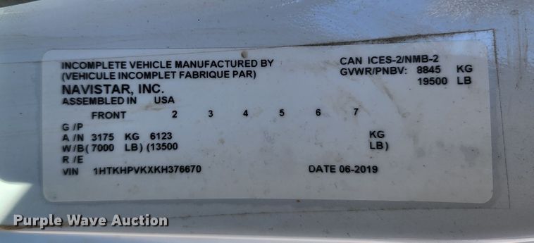 image for item KT9839 2019 Chevrolet Silverado 5500  flatbed truck