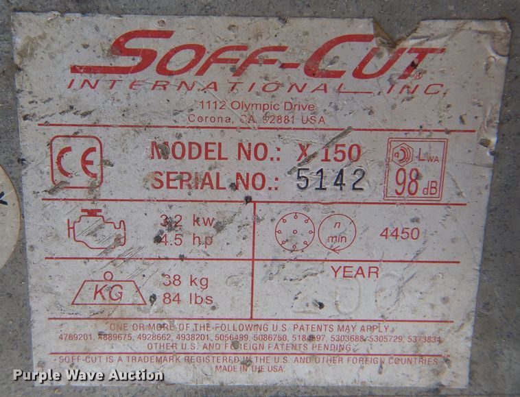 image for item LJ9993 2004 Husqvarna Soff-Cut X-150 Prowler  concrete saw