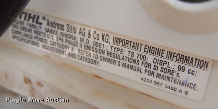 image for item LJ9996 Stihl TS700  concrete saw