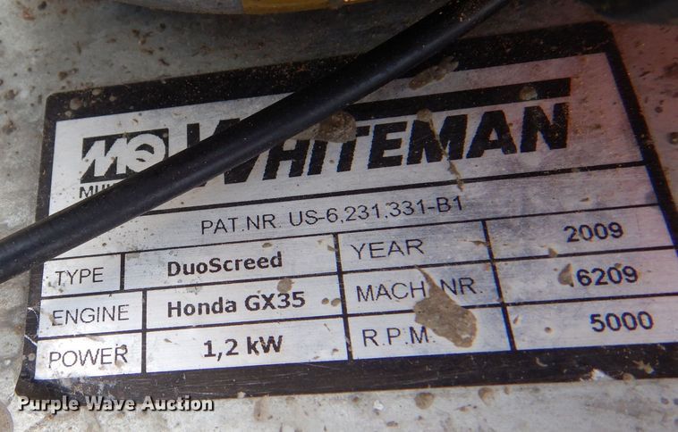 image for item LJ9997 2009 Whiteman  DuoScreed