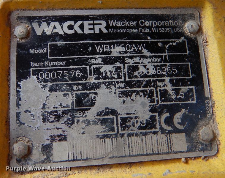 image for item LS9051 (4) Wacker WP1550 plate compactors