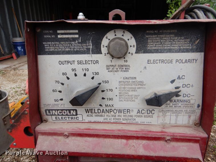 image for item LS9100 Lincoln Electric Weldanpower  welder/generator