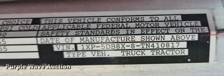 image for item DI1229 1996 Peterbilt 379  dump truck