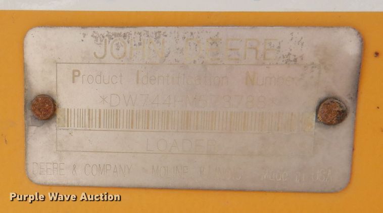 image for item DJ8949 1999 John Deere 744H  wheel loader