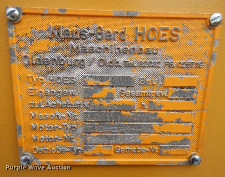 image for item DK1989 Klaus-Gerd HOES  tile plow