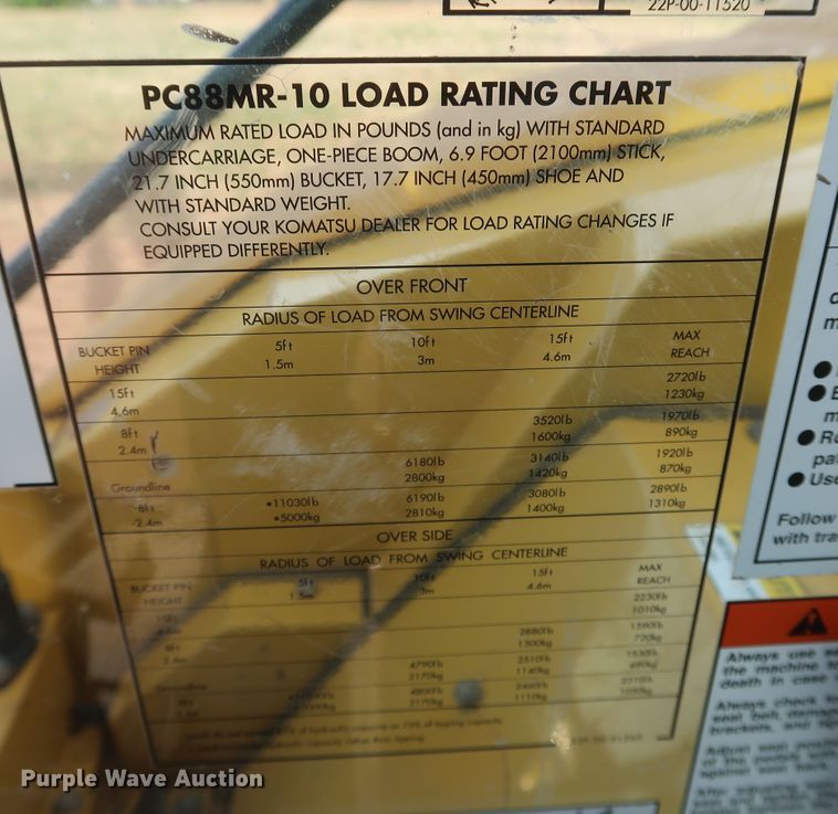 image for item DK3691 2018 Komatsu PC88MR-10  mini excavator