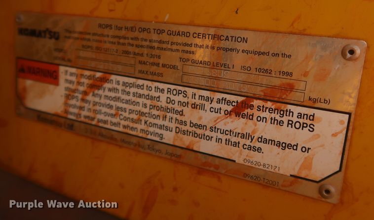 image for item DK3692 2019 Komatsu PC138USLC-11  excavator