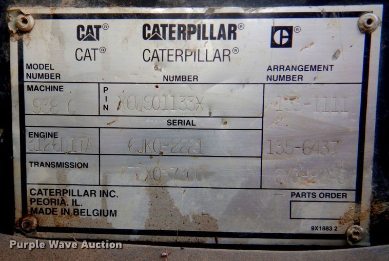 image for item DM6141 1998 Caterpillar 938G  wheel loader