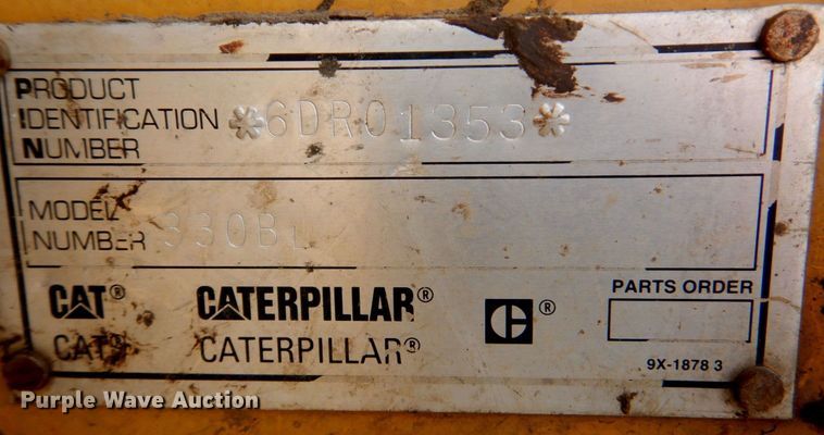 image for item DM6142 1997 Caterpillar 330B L  excavator