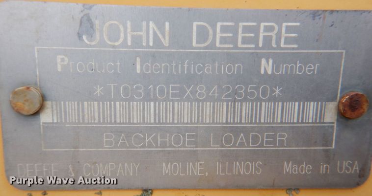 image for item DM6147 1998 John Deere 310E  backhoe