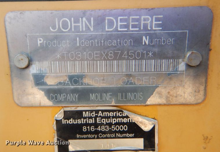 image for item DN1407 1999 John Deere 310E  backhoe