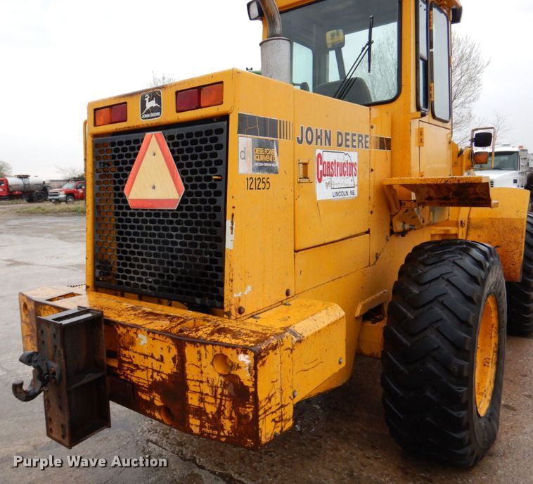 image for item DN7369 1990 John Deere 544E  wheel loader