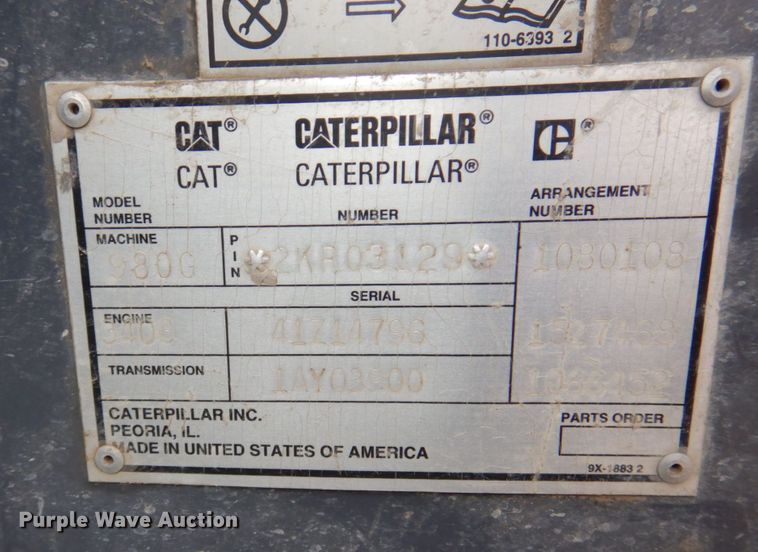 image for item DN7375 1999 Caterpillar 980G  wheel loader