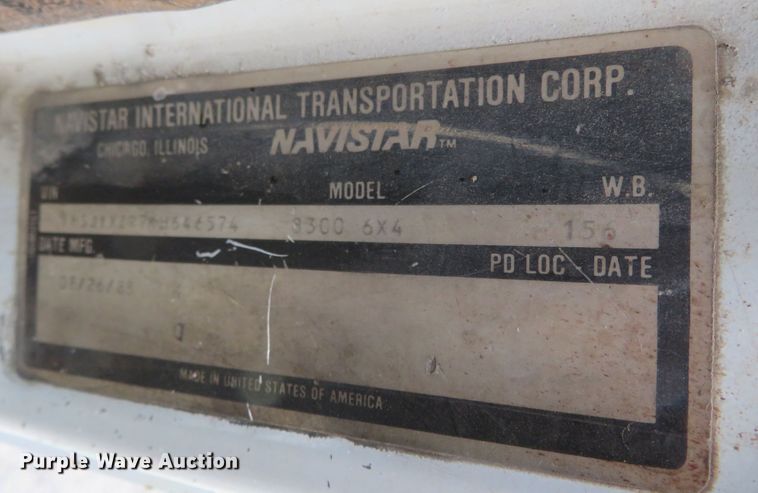 image for item DN7976 1989 International 8300  dump truck