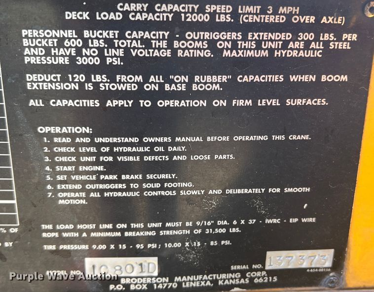 image for item DR1374 Broderson IC801D  crane