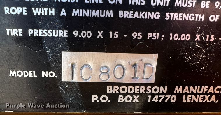 image for item DR1374 Broderson IC801D  crane