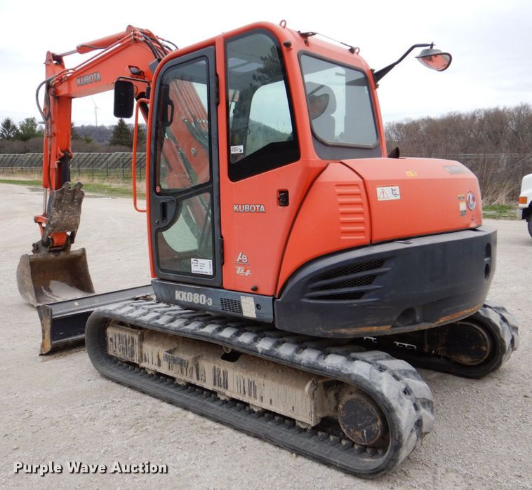 image for item DS8018 2009 Kubota KX080-3  mini excavator