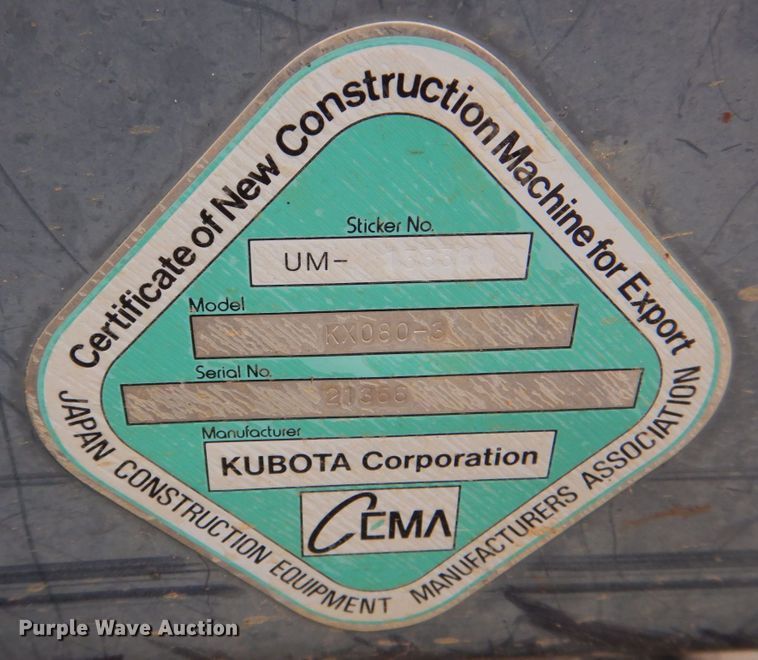 image for item DS8018 2009 Kubota KX080-3  mini excavator