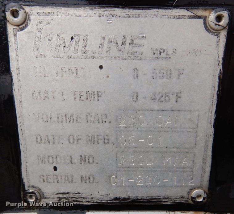 image for item IM9975 2001 Cimline 230D  melter applicator